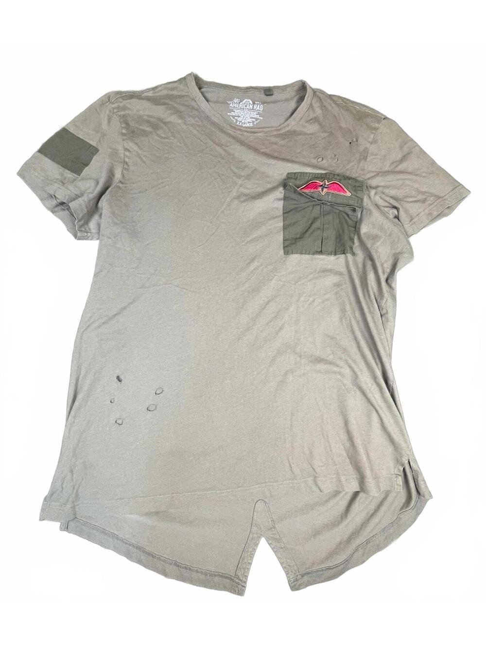 American Rag Men's XX-Large Distressed T-Shirt with Pocket